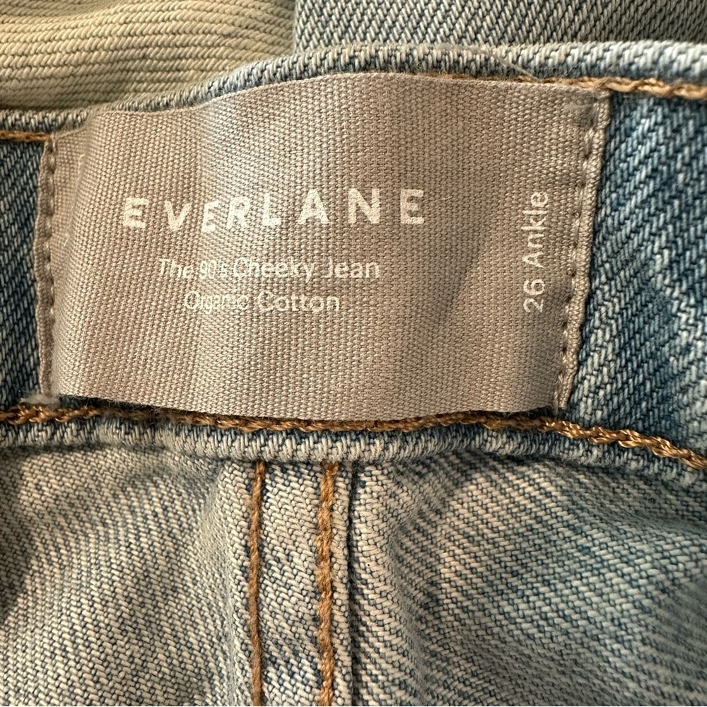 Everlane Blue Ankle , the 90’s cheeky jeans Patchwork Design - Picture 10 of 12